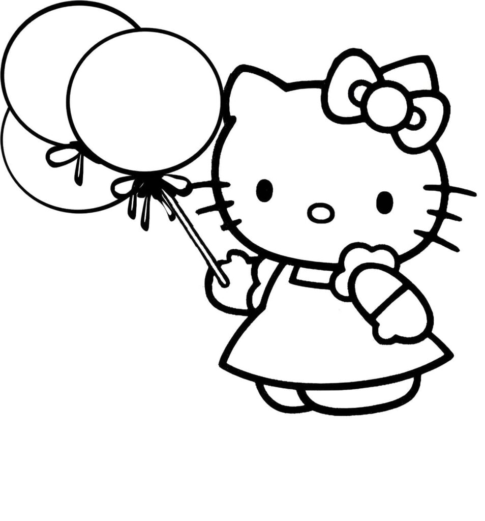 Dibujo de Dibujo De Hello Kitty Para Colorear para colorear e imprimir Dibujo de Dibujo De Hello Kitty Para Colorear para colorear