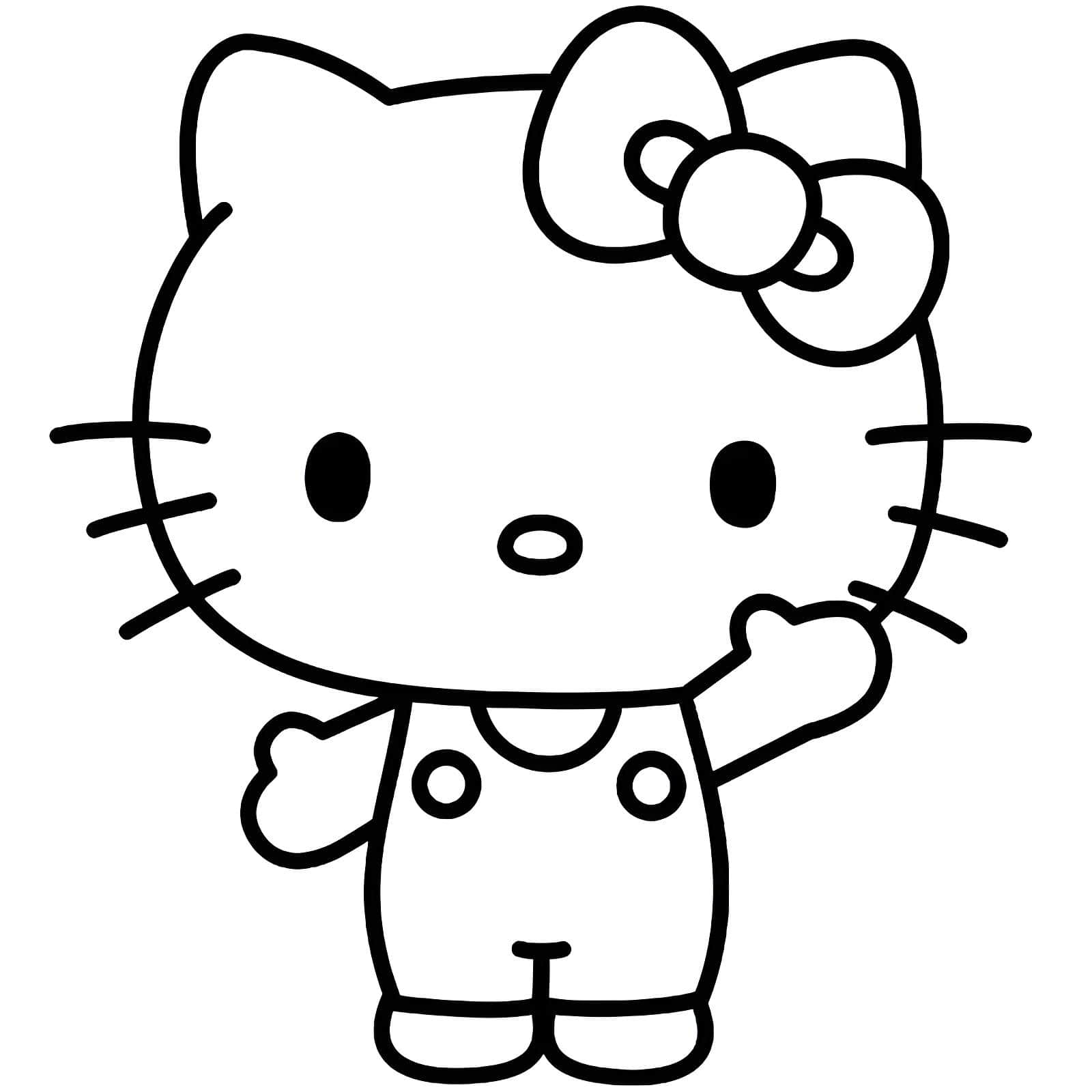 Dibujo para colorear de Dibujo De Hello Kitty Para Colorear E Imprimir