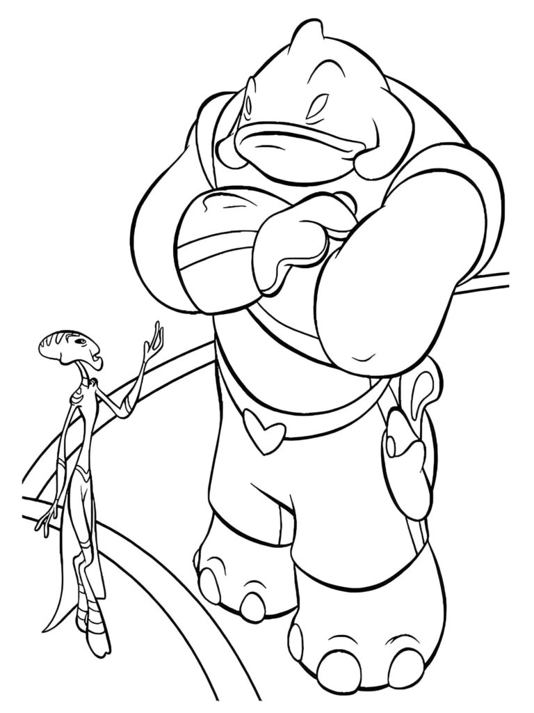 Dibujo de Dibujo De Gantu Y Pleakley De Lilo Y Stitch Para Colorear para colorear e imprimir Dibujo de Dibujo De Gantu Y Pleakley De Lilo Y Stitch Para Colorear para colorear
