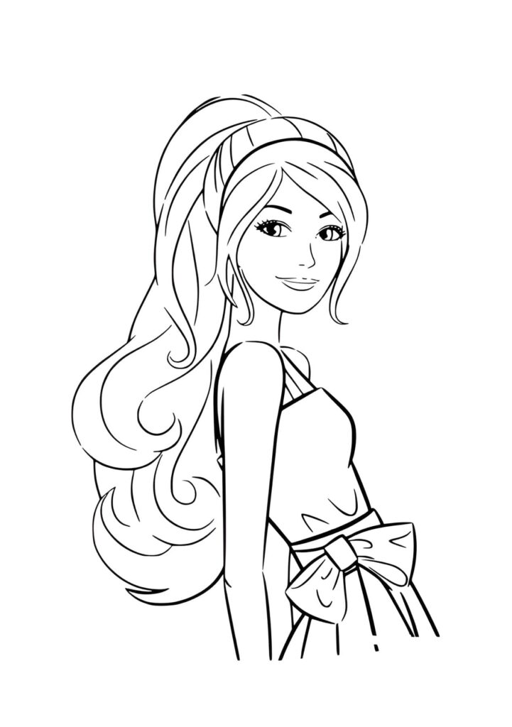 Dibujo de Dibujo De Barbie Para Colorear E Imprimir para colorear