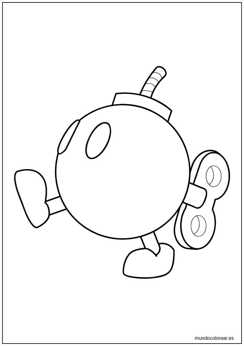 dibujo de Bob Omb para colorear