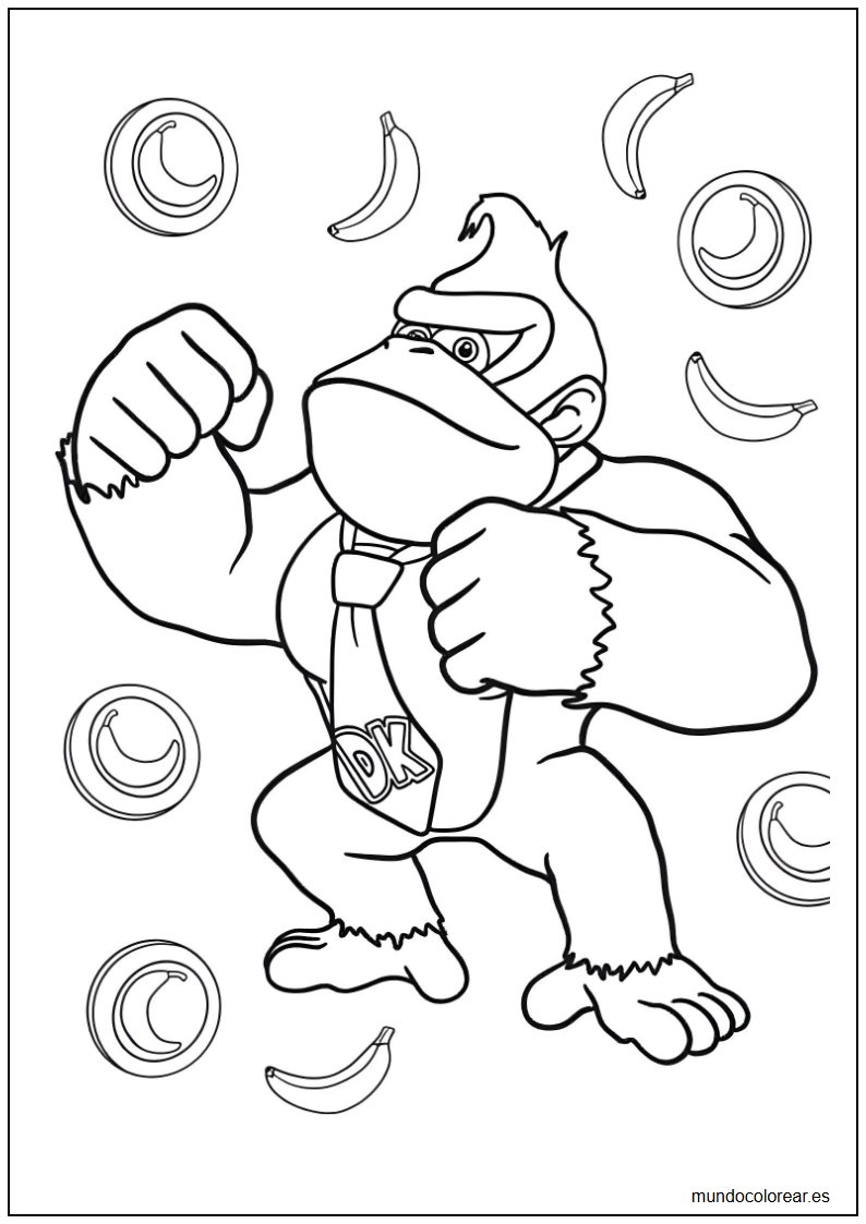 dibujo de Donkey Kong para colorear