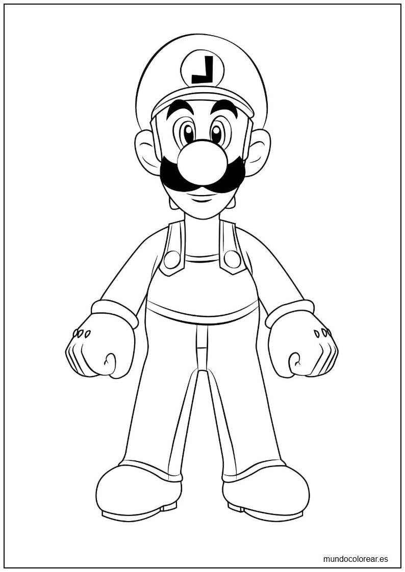 dibujo de Luigi para colorear
