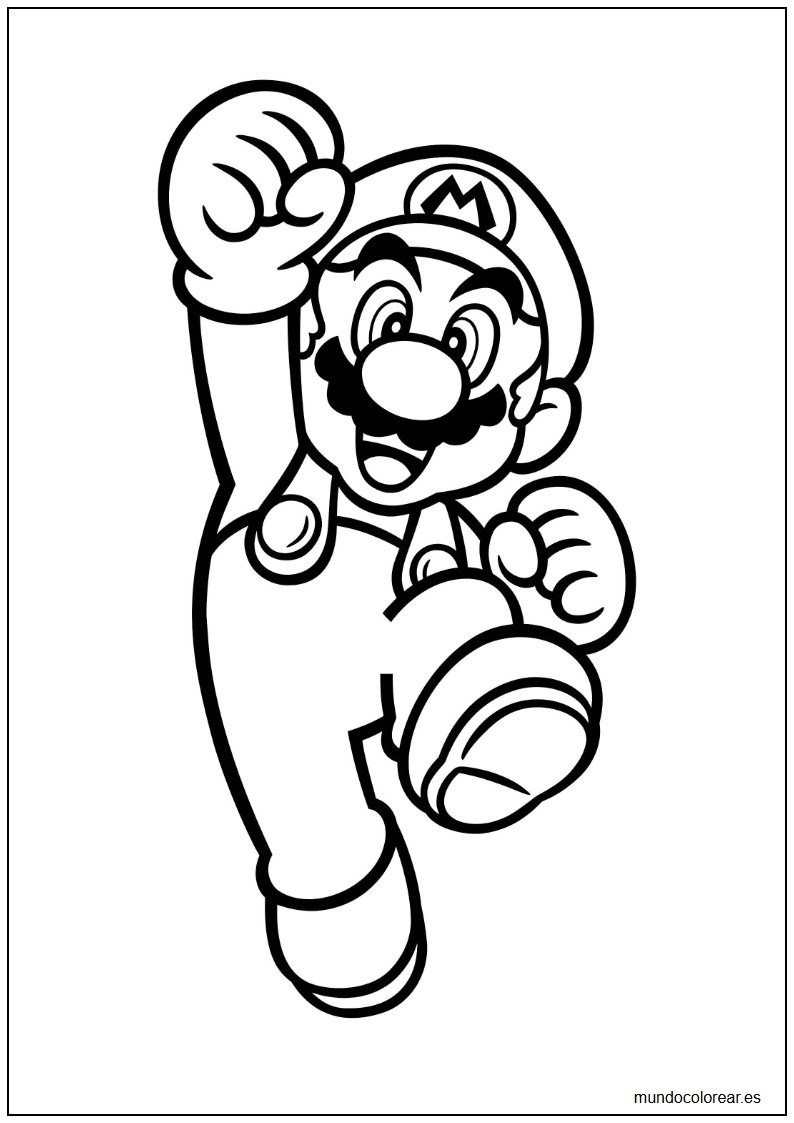 dibujo de Mario para imprimir