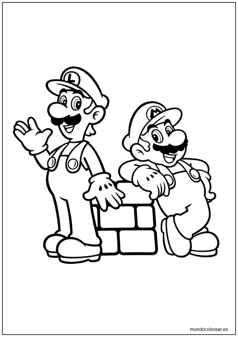 Dibujos de Super Mario para colorear