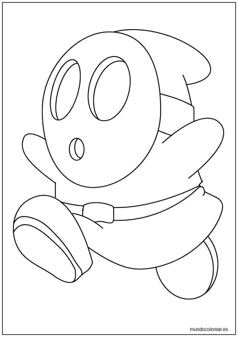 dibujo de Shy Guy para colorear