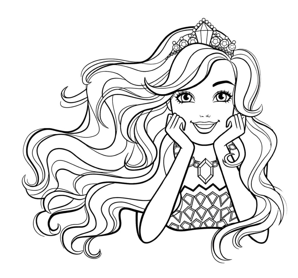 Dibujo de Dibujo De Barbie Princesa Para Colorear para colorear